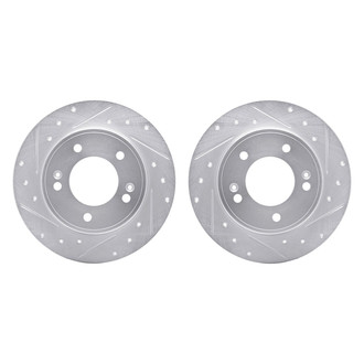 R1 Concepts® - Drilled and Slotted Rear Brake Rotor Set