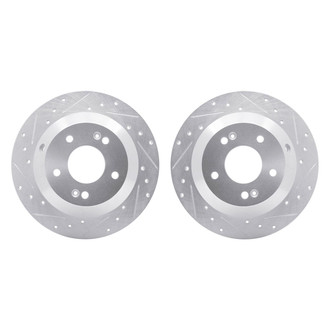 R1 Concepts® - Drilled and Slotted Rear Brake Rotor Set
