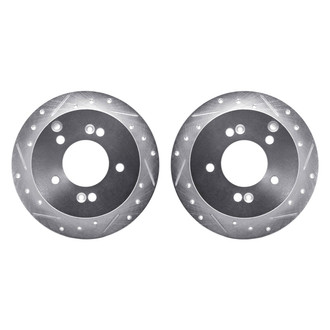 R1 Concepts® - Drilled and Slotted Rear Brake Rotor Set