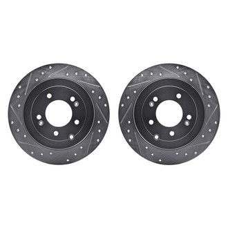 R1 Concepts® - Drilled and Slotted Rear Brake Rotor Set