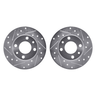 R1 Concepts® - Drilled and Slotted Rear Brake Rotor Set