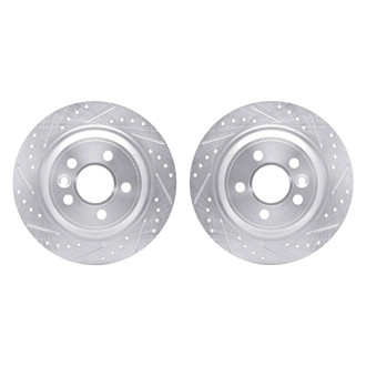 R1 Concepts® - Drilled and Slotted Rear Brake Rotor Set