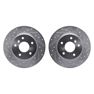 R1 Concepts® - Drilled and Slotted Rear Brake Rotor Set