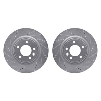 R1 Concepts® - Drilled and Slotted Rear Brake Rotor Set