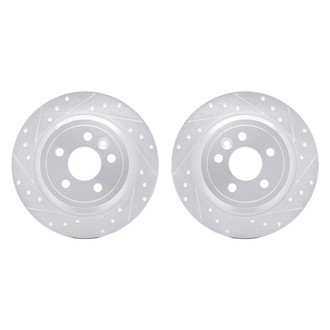 R1 Concepts® - Drilled and Slotted Rear Brake Rotor Set