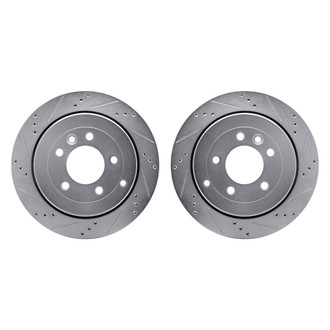 R1 Concepts® - Drilled and Slotted Rear Brake Rotor Set