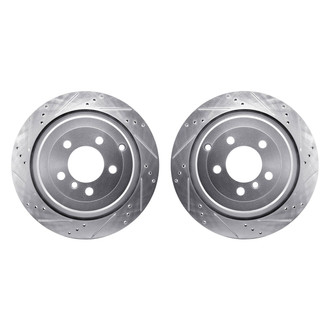 R1 Concepts® - Drilled and Slotted Rear Brake Rotor Set