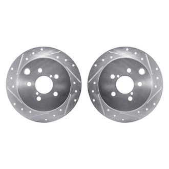 R1 Concepts® - Drilled and Slotted Rear Brake Rotor Set