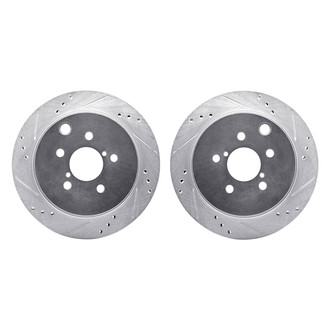 R1 Concepts® - Drilled and Slotted Rear Brake Rotor Set