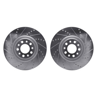R1 Concepts® - Drilled and Slotted Front Brake Rotor Set