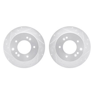 R1 Concepts® - Drilled and Slotted Rear Brake Rotor Set