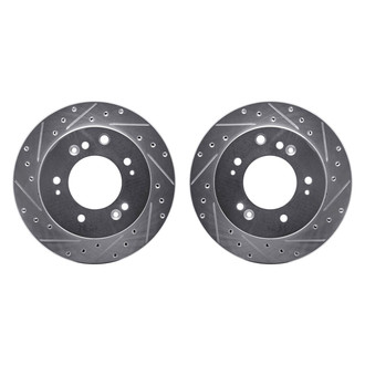 R1 Concepts® - Drilled and Slotted Rear Brake Rotor Set