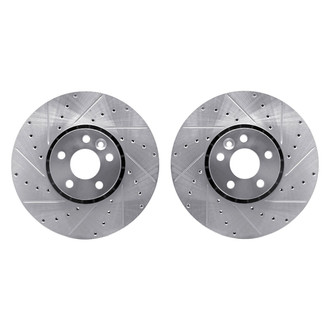 R1 Concepts® - Drilled and Slotted Front Brake Rotor Set