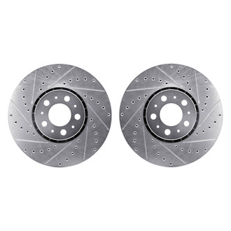 R1 Concepts® - Drilled and Slotted Front Brake Rotor Set