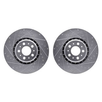 R1 Concepts® - Drilled and Slotted Front Brake Rotor Set