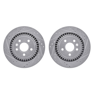 R1 Concepts® - Drilled and Slotted Rear Brake Rotor Set