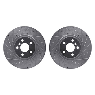 R1 Concepts® - Drilled and Slotted Front Brake Rotor Set