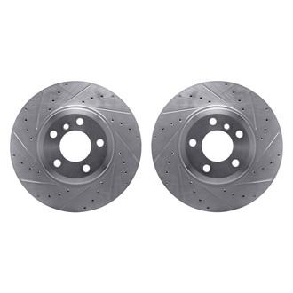 R1 Concepts® - Drilled and Slotted Rear Brake Rotor Set