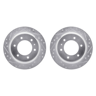 R1 Concepts® - Drilled and Slotted Rear Brake Rotor Set