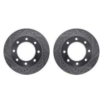 R1 Concepts® - Drilled and Slotted Front Brake Rotor Set