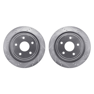 R1 Concepts® - Drilled and Slotted Rear Brake Rotor Set