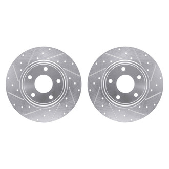 R1 Concepts® - Drilled and Slotted Rear Brake Rotor Set