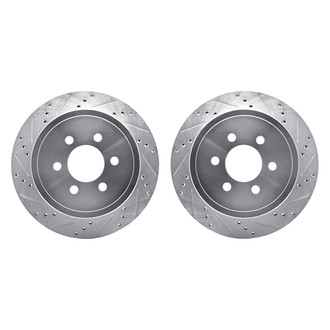 R1 Concepts® - Drilled and Slotted Rear Brake Rotor Set