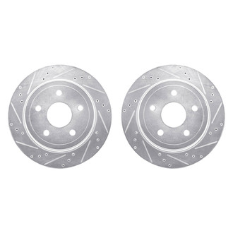 R1 Concepts® - Drilled and Slotted Rear Brake Rotor Set