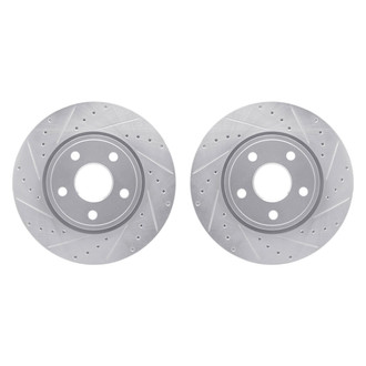 R1 Concepts® - Drilled and Slotted Front Brake Rotor Set