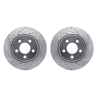 R1 Concepts® - Drilled and Slotted Front Brake Rotor Set