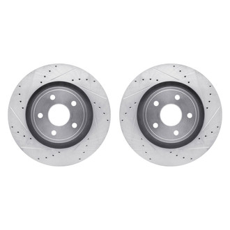 R1 Concepts® - Drilled and Slotted Front Brake Rotor Set