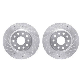 R1 Concepts® - Drilled and Slotted Front Brake Rotor Set