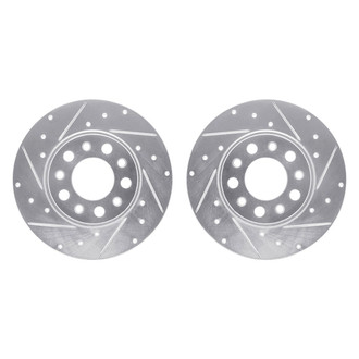 R1 Concepts® - Drilled and Slotted Rear Brake Rotor Set