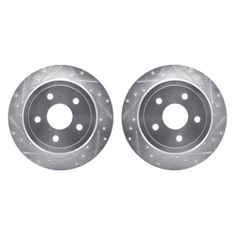 R1 Concepts® - Drilled and Slotted Rear Brake Rotor Set