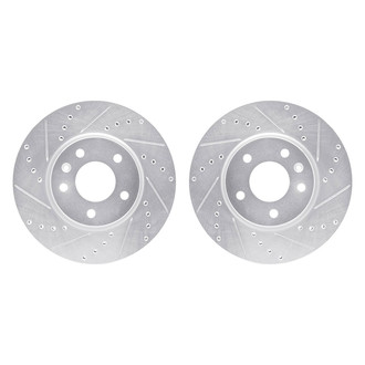 R1 Concepts® - Drilled and Slotted Front Brake Rotor Set