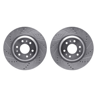 R1 Concepts® - Drilled and Slotted Front Brake Rotor Set