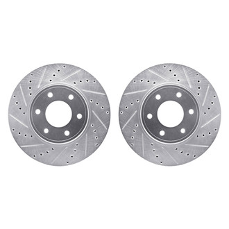 R1 Concepts® - Drilled and Slotted Front Brake Rotor Set