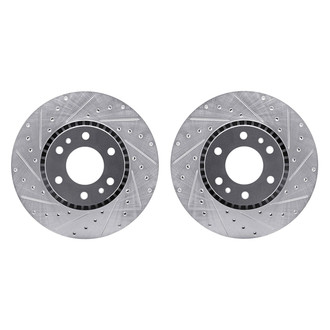 R1 Concepts® - Drilled and Slotted Front Brake Rotor Set
