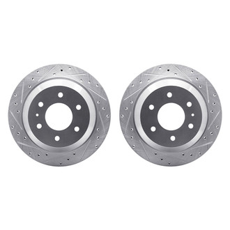 R1 Concepts® - Drilled and Slotted Rear Brake Rotor Set