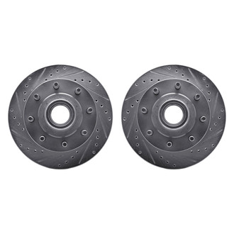 R1 Concepts® - Drilled and Slotted Front Brake Rotor Set