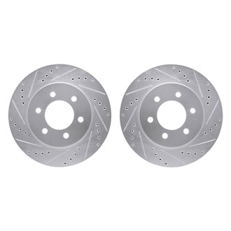 R1 Concepts® - Drilled and Slotted Front Brake Rotor Set