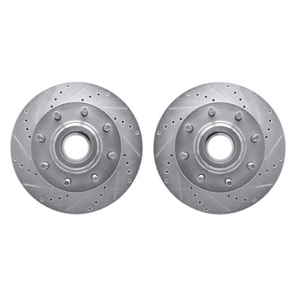 R1 Concepts® - Drilled and Slotted Front Brake Rotor Set