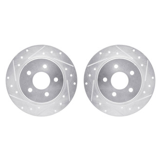 R1 Concepts® - Drilled and Slotted Rear Brake Rotor Set
