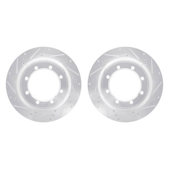 R1 Concepts® - Drilled and Slotted Rear Brake Rotor Set