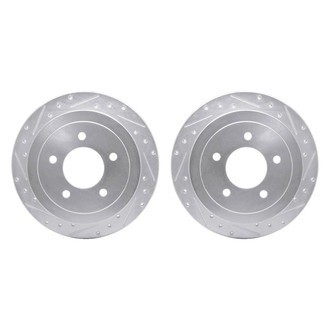 R1 Concepts® - Drilled and Slotted Rear Brake Rotor Set