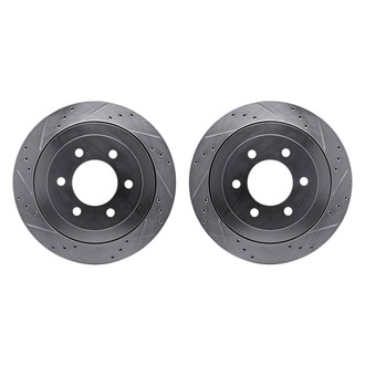 R1 Concepts® - Drilled and Slotted Rear Brake Rotor Set
