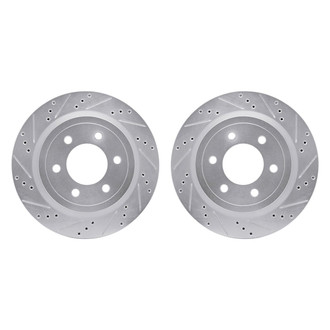 R1 Concepts® - Drilled and Slotted Rear Brake Rotor Set
