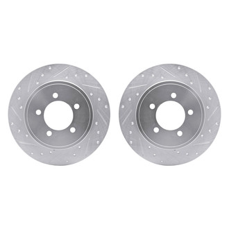 R1 Concepts® - Drilled and Slotted Rear Brake Rotor Set