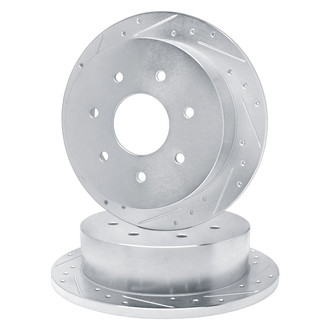 R1 Concepts® - Drilled and Slotted Rear Brake Rotor Set