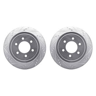 R1 Concepts® - Drilled and Slotted Rear Brake Rotor Set
